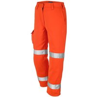 ProGARM 4614 Women’s Orange Hi-Vis Arc-Flash Trousers with Kneepad Pockets 16
