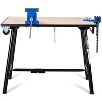 Armorgard TuffBench+ with Handle, Wheels, 4" Chain Vice and 6" Engineers Vice