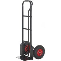 P Handle Sack Truck Pneumatic Wheels Steel 300kg Black GI300P