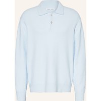 SAMSØE SAMSØE Samsøe Samsøe Strick-Poloshirt Sanino blau