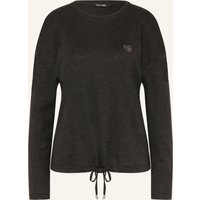 MARC AUREL Marc Aurel Longsleeve Mit Schmucksteinen grau
