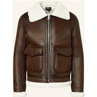 A.P.C. Jacke In Lederoptik braun