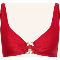 Seafolly Bralette-Bikini-Top Palermo Mit Schmuckperlen rot