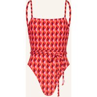 Seafolly Badeanzug Sorrento Flame Zum Wenden rot
