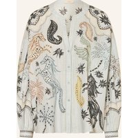 IVI collection Ivi Collection Bluse Mit Glitzergarn blau