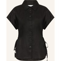closed Closed Hemdbluse Aus Leinen schwarz