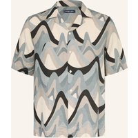 FRESCOBOL CARIOCA Frescobol Carioca Resorthemd Roberto Relaxed Fit Aus Leinen blau