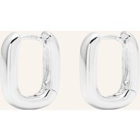 LULU Copenhagen Lulu Copenhagen Creolen Chunky Square silber