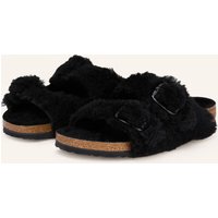 Birkenstock Birkenstock Pantoletten Arizona Big Buckle Shearling Teddy schwarz