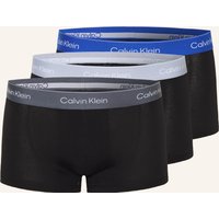 Calvin Klein 3er-Pack Boxershorts Icon Cotton Stretch Low Rise blau