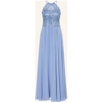 VM Vera Mont Vm Vera Mont Abendkleid Mit Spitze Und Pailletten blau