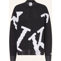 Nike Strick-Poloshirt Club Rugby schwarz