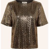 Part Two Part Two Blusenshirt Viggipw Mit Pailletten gold