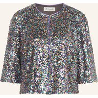 lollys laundry Lollys Laundry Jacke Trinell Mit Pailletten Und 3/4-Arm silber