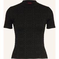 HUGO Strickshirt Sinant schwarz