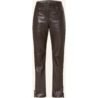 ROTATE Rotate Lederhose braun