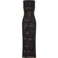 ROTATE Rotate Mesh-Kleid Mit Pailletten schwarz