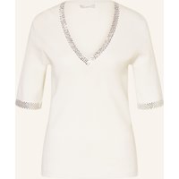 LIU JO Pullover Mit 3/4-Arm Und Schmucksteinen weiss
