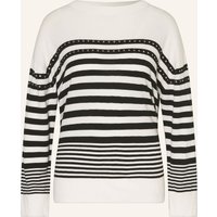 LIU JO Pullover Mit Schmucksteinen weiss