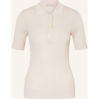 LIU JO Strick-Poloshirt Mit Glitzergarn gold