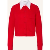 dorothee schumacher Dorothee Schumacher Strickjacke Elegant Statements Mit Cashmere Und Abnehmbarem Kragen rot
