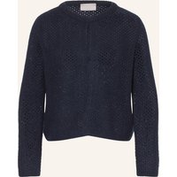 HEMISPHERE Hemisphere Strickjacke Mit Cashmere Und Glitzergarn blau