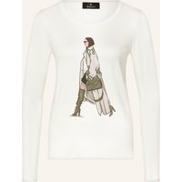 monari Monari Longsleeve Mit Schmucksteinen weiss