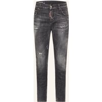 Dsquared2 Cropped Jeans Teddy schwarz