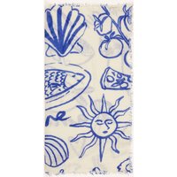 Mouleta Mouleta Cashmere-Tuch blau