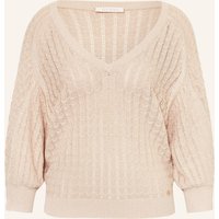 Guess Pullover Rosalyn Mit Gitzergarn Und 3/4-Arm beige