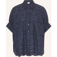 Emily VAN DEN BERGH Emily Van Den Bergh Hemdbluse Aus Lochspitze blau
