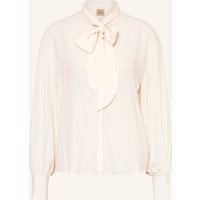 ÉMANOU Émanou Schluppenbluse Mit Seide weiss