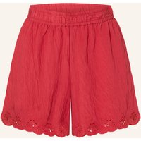 WATERCULT Watercult Shorts Treasured Trove Mit Lochstickereien rot
