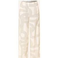 comma Marlenehose Mit Leinen weiss