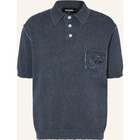 Dsquared2 Strick-Poloshirt blau