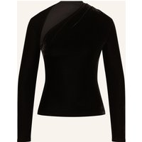 REISS Reiss Longsleeve Kassia Aus Nicki Mit Cut-Outs schwarz