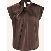 NEO NOIR Neo Noir Blusenshirt Fleur Aus Satin braun