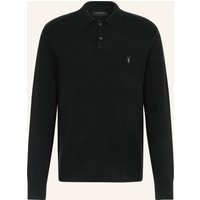 AllSaints Allsaints Strick-Poloshirt Statten schwarz