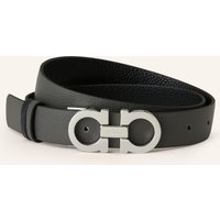 FERRAGAMO Ferragamo Ledergürtel Donna Zum Wenden grau