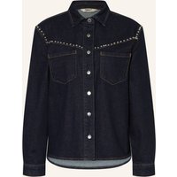 Only Only Jeansbluse Mit Nieten blau