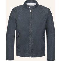 Milestone Milestone Lederjacke Msnevio blau