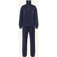 LIU JO Set: Sweat-Troyer Und Sweatpants Mit Schmucksteinen blau