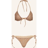 Missoni Triangel-Bikini Mit Glitzergarn braun