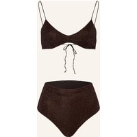 Oséree Oséree Triangel-Bikini Lumiere Mit Glitzergarn braun