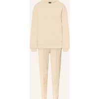 EA7 EMPORIO ARMANI Set: Sweatshirt Und Sweatpants beige