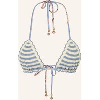 Zimmermann Zimmermann Triangel-Bikini-Top Awaken Mit Schmuckperlen blau