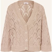 PESERICO Peserico Strickjacke Mit Pailletten Und 3/4-Arm gold