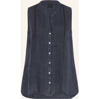 120%lino 120%Lino Blusentop Aus Leinen blau