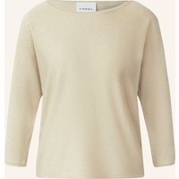 comma Pullover mit 3/4-Arm und Glitzergarn