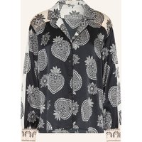 IVI collection Ivi Collection Blusenshirt Mit Seide blau